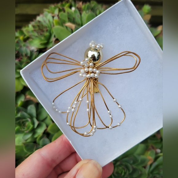 Vintage Hand Made wire and bead brooch 2 inch very cute ✨ - Picture 4 of 5